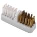 Beavorty Nail Drill Bit Cleaning Brush Nail Drill Bits Dust Removal Brush 2-in-1 Copper Nail Drill Bit Cleaner Manicure Cleaning Tool for Home or Nail Salon