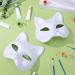 10 Aboofan Unmalte Cat DIY Masks - Paintable White Paper Half Masks for Halloween | Unfinished Hand-Painted Crafts - Buy Online on GoSupps.com