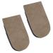 NOLITOY 1 Pair Inner Heightening Half Pad Footed Pads Eva Shoes Heel Inserts Lift Unisex Heightened Heel Pads Shoes Height Increase Pads Insole Suede Invisible Floor Mat Men and Women Brown 11.5x7.7cm