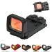 Flip Up Red Dot Compact Flip Reflex Sight Red Dot Compact RMR Flip for Mounts and Slides for Outdoor Hunting with Heightened Base for Rifle Pistol Handgun Black