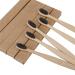 10 pieces of bamboo toothbrushes bamboo coal toothbrushes soft bristles environmentally friendly oral care car toothbrushes wooden toothbrushes in loose filling reusable (a)