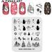 4-Piece Nail Art Stamp Stencils Set | Christmas Pattern Templates for Manicure Design | International Shipping - Buy Online on GoSupps.com