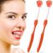 Tongue Brush Tongue Scraper Tongue Cleaner Helps Fight Bad Breath 2 Tongue Scrapers 2 Pack (Orange)