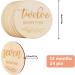 WAIZHIUA 24Pcs Baby Monthly Milestone Cards - Double Sided Wooden Prop for Newborn Photography, Baby Shower, Pregnancy Journey - 10cm Round Cards - Birth Announcement (12 Months) - Buy Online on GoSupps.com