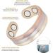 Tri Tone Magnetic Copper Rings for Women | Stylish Copper Jewelry with 4 Magnets | Women's Day Gift - Buy Online on GoSupps.com