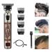 Professional Mens Hair Clippers Zero Gapped Cordless Hair Trimmer Professional Haircut & Grooming Kit for Men Rechargeable LED Display Skull Ornament