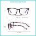 Square Nerd Blue Light Blocking Glasses - Leopard/Black/Transparent/Pink - Non-Prescription Computer Eyeglasses - Buy Online on GoSupps.com