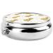 Gold Glitter Pineapples Round Pill Box - 3 Compartment Mini Travel Organizer for Vitamins & Medications - Buy Online on GoSupps.com