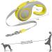 10FT Fluorescent Retractable Leash for Small Dogs/Cats - Strong Nylon Tape - Up to 33lbs - Fluorescent Yellow - Buy Online on GoSupps.com
