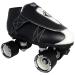 VNLA Junior Tuxedo Jam Skates - Indoor Unisex Roller Skates for Tricks, Jam and Speed Skating Black/White Mens 7 / Ladies 8