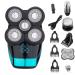 Electric Razor for Men 5 in 1 Electric Men 4D Bald Head Shaver Beard Razor Electric Rotary Shaver Cordless Hair Trimmer Clipper USB Charging Set a