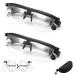 Adjustable glasses with adjustment wheel diopter myopia glasses for reading nearsighted farsighted unisex distance reading. (Color : 2pc)