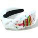 FEDANS Women Knotted Headband Birthday Cake Headband Top knotted White Embroidery Hairband Ladies Twist Fashion Hair accessories for Girls - Buy Online on GoSupps.com