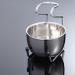 Premium Stainless Steel Healeved Shaving Soap Bowl & Stand Set | Unique Men's Wet Shaving Essentials - Buy Online on GoSupps.com