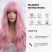 Oefei 24-Inch Long Wavy Pink Wig for Women - Natural Synthetic Heat-Resistant Hair for Daily Party & Cosplay Use - Buy Online on GoSupps.com