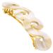Camila Paris CP3169 French Hair Barrette Clip for Girls  Handmade  White  Gold Metal Clasp Strong Hold Grip Hair Clips for Women  No Slip and Durable Styling Girls Hair Accessories  Made in France