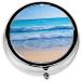 Round Beach & Sea Pill Box 3 Compartment Portable Organizer for Vitamins & Medications Travel-Friendly Decorative Pill Case - Buy Online on GoSupps.com