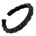 scicent Black Headband Fashion Padded Hair Band Rhinestone Headbands Crystal Head Band Wedding Hair Accessories for Women Girls Hair Decoration for Daily Wearing Make Up Party - 26803