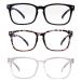 ADEWU Blue light filter glasses anti blue light women men glasses without vision computer gaming glasses for PC cell phone and television 3-pack a