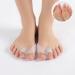 ALINZO Gel Toe Separators- Orthopedic Bunion Corrector for Women & Men - 2pc Set for Hallux Valgus - Big Toe Straightener (White) - Buy Online on GoSupps.com
