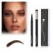 2 Eyebrow Pencils 3D Waterproof Microblading Eyebrow Pencil 4 Magic Eyebrow Pencils Long-Lasting Professional Fine Enhancement Stencil Eyebrow Pencil(Color:Dark brown) 1 count (Pack of 1) Dark brown
