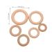 Eringogo 12 PC Wooden Rings - Natural Wood Baby Teething Accessories | Unfinished Beech Circle Rings for Infants - Buy Online on GoSupps.com