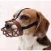 Breathable Silicone Dog Muzzle for Anti Barking and Chewing Size5-13/4 in Brown