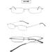 Vevesmundo Mini Compact Metal Reading Glasses | Light Spring Hinge | Silver Blue Light Filter | Classic 2.0x Reading Aid with Etui - Buy Online on GoSupps.com