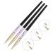 Nail Art Dotting Pens - 3 Piece Set for Manicure Painting & Drawing | Black Nail Tools - Buy Online on GoSupps.com