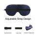 alittlecloud Silk Sleep Mask - Ergonomic Navy Blue Eye Mask for Travel/Naps/Yoga - Adjustable Strap for Women/Men - Buy Online on GoSupps.com