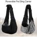 Petloft Reversible Dog Cat Sling Carrier - Hands Free Adjustable Cross Body Small Pet Carrier | Up to 4.99 KG | Black - Buy Online on GoSupps.com