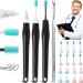 Q-Grips-Earwax-Remover Ear Wax Removal Tool Silicone Ear Cleaner Safe Soft Q Twist Smart Ear Wax Catcher Qgrips Ear Wax Remover Picker Spiral Clean Kit No Pain 16 Replacement Tips for Adults Kids