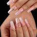 Sethexy long sparkle ballerina false nail crystal nude pink coffin wrong fingernails bling 24st acrylic art nail tips for women and girls
