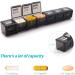 Monthly Pill Organizer - 28 Day Pill Box for Daily Medication & Travel - Black Pill Sorter & Case - Buy Online on GoSupps.com