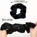 6 Pack Satin Black Hair Scrunchies Ponytail Holders for Women and Girls | Elastic Hair Bands Accessories - Buy Online on GoSupps.com