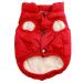 Dog jacket lined with fleece with 2 layers of Joydaog very warm for winter and cold weather extra soft windproof dog vest (S red) Small (1 Pack) red