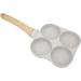Qyebavge 4 Hole Nonstick Egg Hamburger Frying Pan Mini 4-Cup Omelette Pan with Handle for Universal Flat Bottom Induction Cooker - Buy Online on GoSupps.com