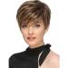 Fashionable Blonde Short Hair Wigs for Women - Mixed Colors Smooth Real Hair 20.3 cm High-Density Everyday & Party Use - Buy Online on GoSupps.com