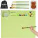 TinyHalo 8 Pcs 20x16 Silicone Craft Mat Set for Kids & Adults. Perfect for Painting  DIY Art & Crafts  Clay  Resin Casting  PlayDoh  Comes with Paint Brushes & Cleaning Sponge & Portable Storage Bag