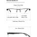 Vevesmundo Men's Reading Glasses Set - Metal Narrow Semicircular Visual Aid +1.0 to +4.0 | Stylish & Comfortable Reading Glasses for Men & Women - Buy Online on GoSupps.com