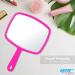Professional Hand Held Vanity Mirror - Salon Style Makeup Tool with FREE Towel (Pink) - Buy Online on GoSupps.com
