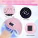 48W UV LED Nail Lamp for Gel Nails Polish | Professional Salon Curing Light with 4 Timer Settings and Sensor | Pink - Buy Online on GoSupps.com