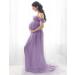Maeau Maternity Photography Props Dress - Elegant Women's Maternity Dress for Wedding Party Photo Shoot (XL, Purple) - Buy Online on GoSupps.com