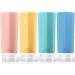 OPRET 4 pieces silicone travel bottles set 100ml travel bottles for filling cosmetics shampoo liquids leak -proof refillable empty rice set Travel size container Travel Bottles Set Travel Kit 4x100ml blue green pink yellow