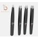 Beautylaa Professional Anti-Rust Stainless Steel Tweezers for Men and Women - Precision Sharp Tweezer Set for Eyebrows and Facial Hair with Travel Case - 4 Pack - Buy Online on GoSupps.com