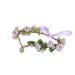 Funsveta Women Rose Floral Crown Hair Wreath Headband - Green and Purple - Buy Online on GoSupps.com