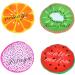 Grayoe shower hood shower hoods waterproof 4 packs adjustable and reusable fruit shower caps for shower hair mask kitchen adults and children