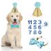Dog Birthday Hat Dog Party Hat Kit with Bow Tie Collar and Blue Number for Pet Puppy Cat Birthday Decorations Pet Costumes Headwear Accessories 3 Pcs (Blue)