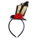 minkissy Circus Headband With Glitter Ribbon Flower And Top Hat Hair Hoop For Kids Birthday Halloween Party