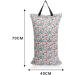 Wet Bag Waterproof Double Zipper 40x70cm Flowers - Reusable for Baby Diaper, Gym, Beach, Pool - MHwan Wet Swimsuit Bag - Buy Online on GoSupps.com